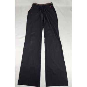 Heartsoul Scrub‎ Pants Drawstring Waist Tall Flare Leg XS/XSP Black 24x33 Heroes